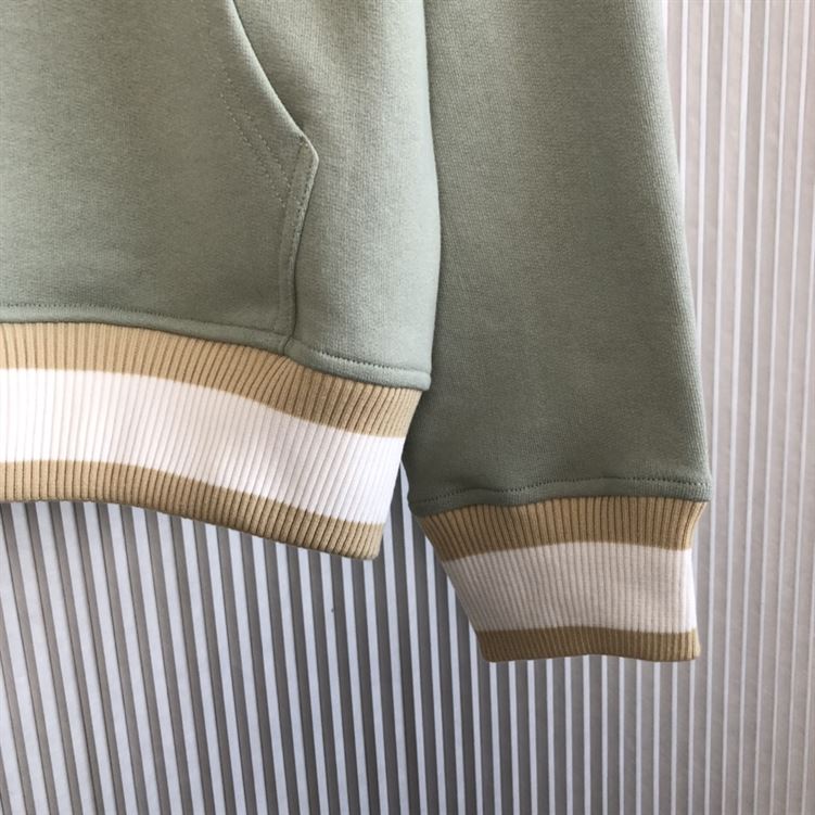 DIOR OVERSIZED HOODED SWEATSHIRT LIGHT GREEN ORGANIC COTTON FLEECE