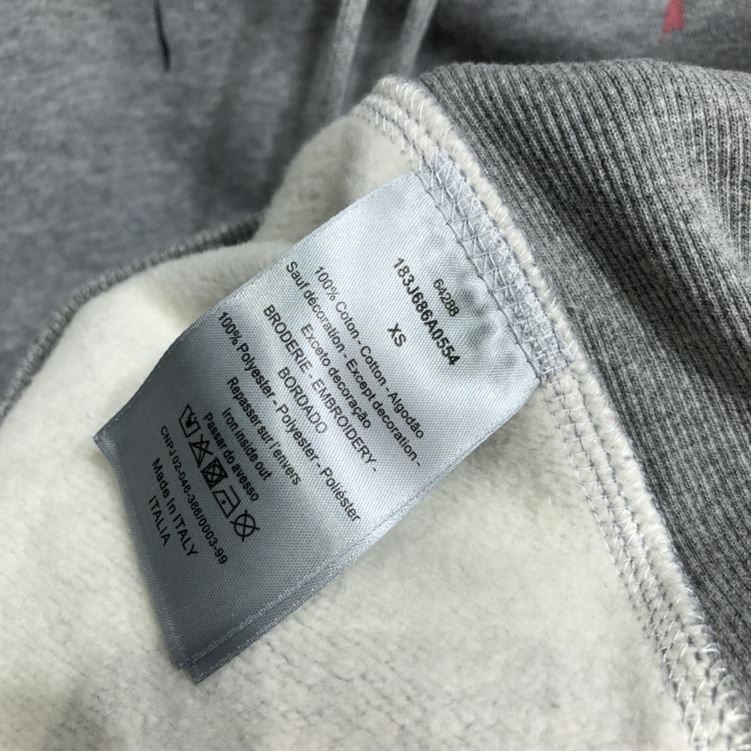 DIOR OVERSIZED SWEATSHIRT WHITE COTTON FLEECE WITH PAINT PRINT