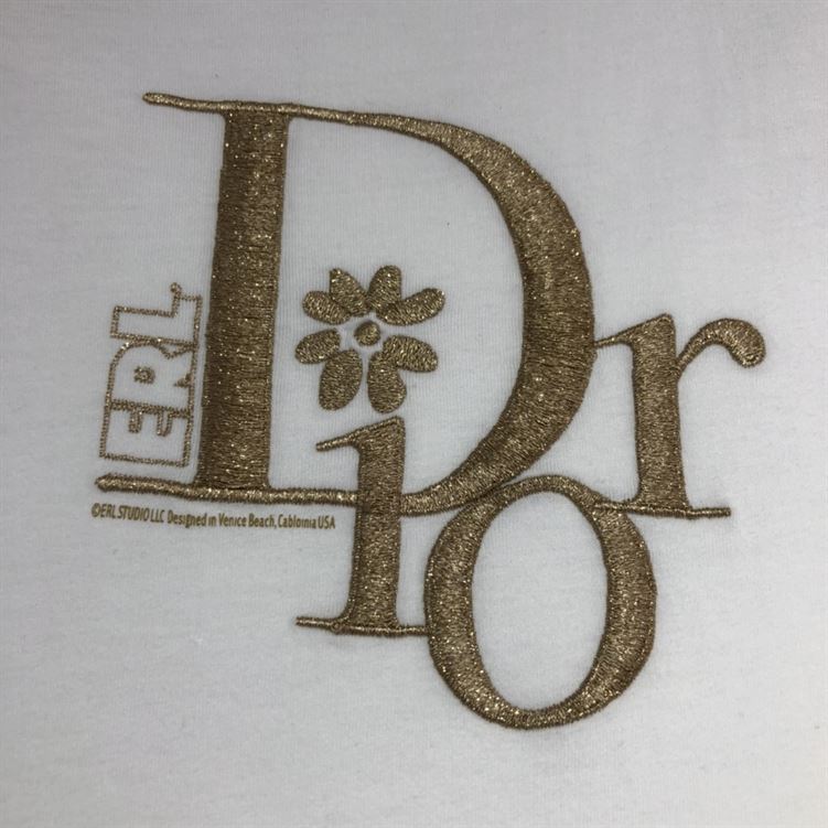 DIOR RELAXED-FIT DIOR BY ERL T-SHIRT WHITE SLUB COTTON JERSEY - DOT021