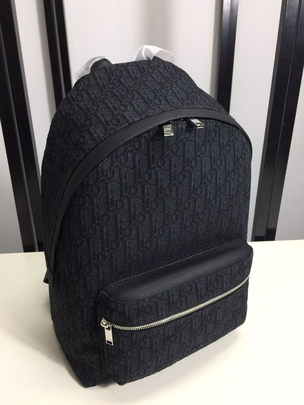 DIOR RIDER BACKPACK BLACK DIOR OBLIQUE JACQUARD - DIO030