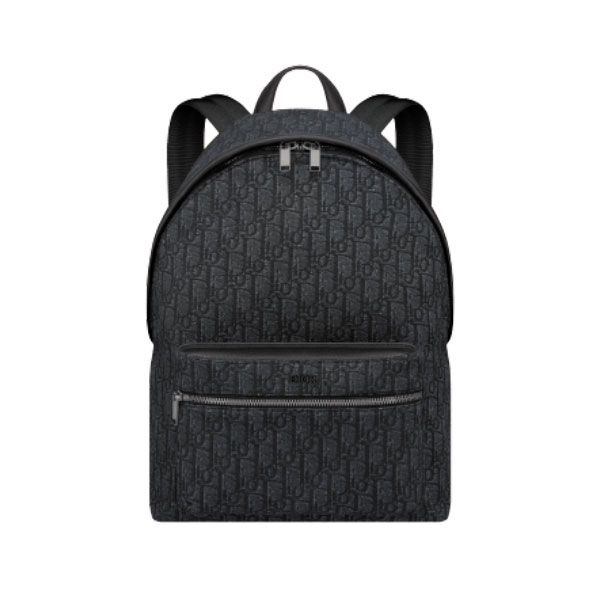 DIOR RIDER BACKPACK BLACK DIOR OBLIQUE JACQUARD - DIO030