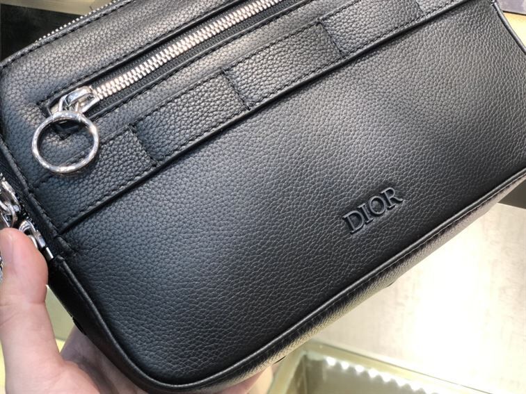 DIOR SAFARI MESSENGER BAG LEATHER BLACK - DIO013