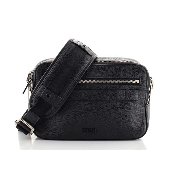 DIOR SAFARI MESSENGER BAG LEATHER BLACK - DIO013