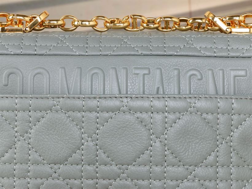 DIOR SMALL DIOR CARO BAG ETHEREAL GRAY SUPPLE