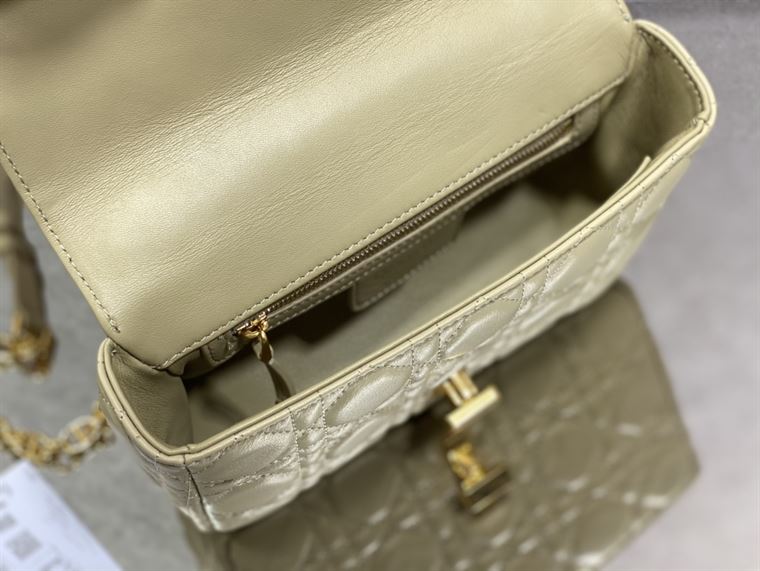 DIOR SMALL DIOR CARO BAG GOLD STONE SUPPLE
