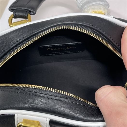 DIOR VIBE ZIP BOWLING MICRO BAG BLACK CALFSKIN