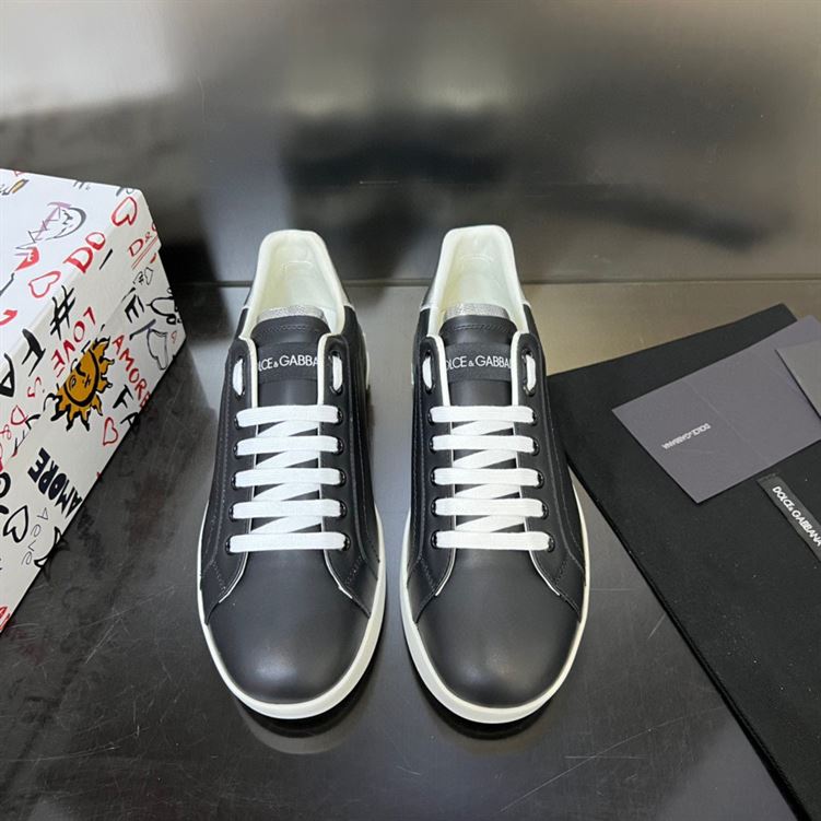 DOLCE & GABBANA BLACK PORTOFINO SNEAKERS – DG033