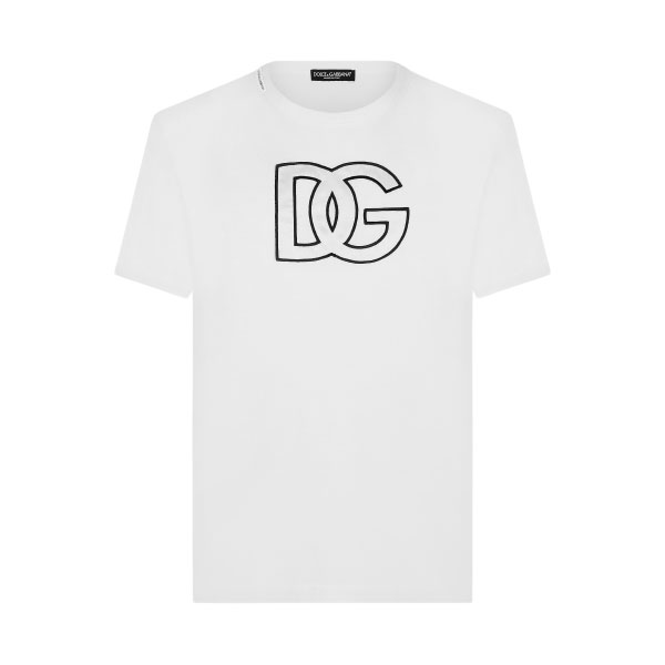 DOLCE & GABBANA COTTON T-SHIRT WITH DG PATCH - DT010