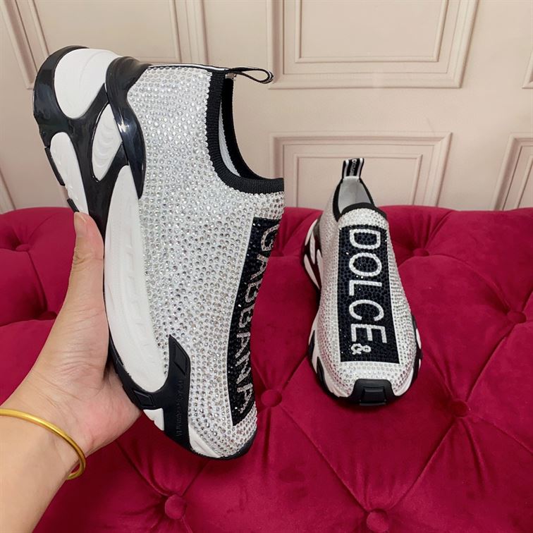 DOLCE & GABBANA FAST SNEAKERS WITH RHINESTONES – DG042
