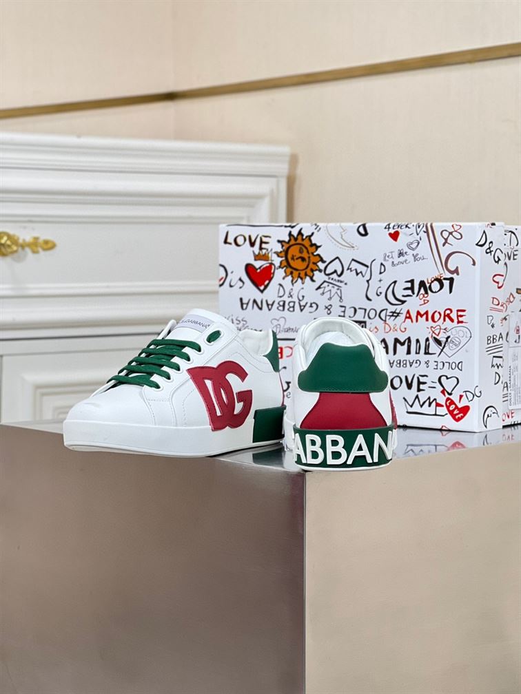 DOLCE & GABBANA PORTOFINO LEATHER SNEAKER – DG040