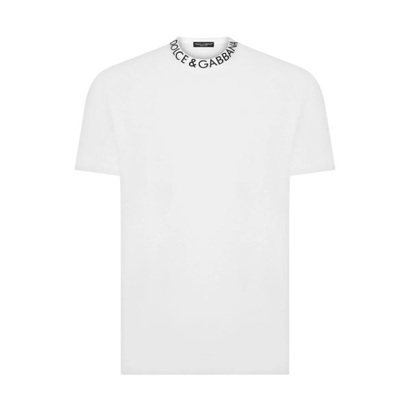 DOLCE & GABBANA ROUND-NECK T-SHIRT WITH DOLCE&GABBANA PRINT - DT004