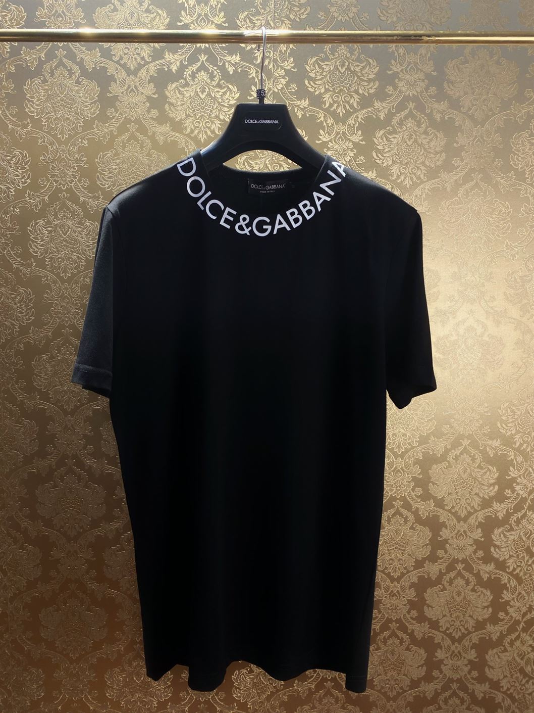 DOLCE & GABBANA ROUND-NECK T-SHIRT WITH DOLCE&GABBANA PRINT - DT005