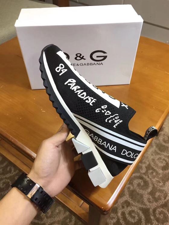 DOLCE & GABBANA SORRENTO SNEAKERS GRAFFITI IN BLACK – DG027