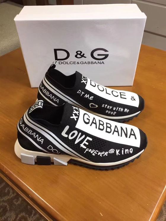 DOLCE & GABBANA SORRENTO SNEAKERS GRAFFITI IN BLACK – DG027