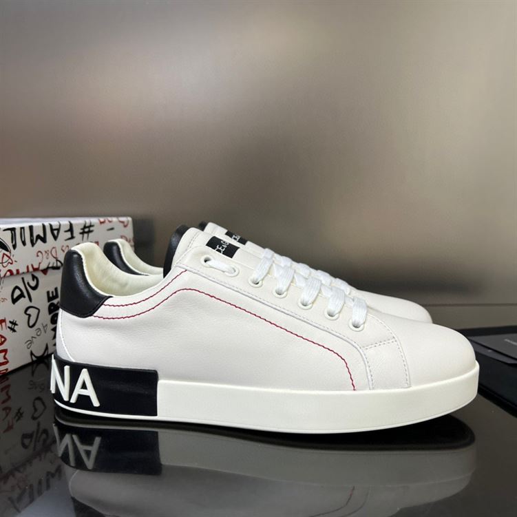 DOLCE & GABBANA WHITE PORTOFINO SNEAKERS – DG034