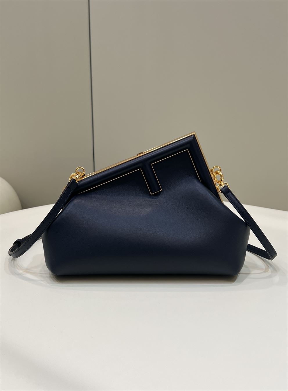 FENDI FIRST SMALL BLACK LEATHER BAG