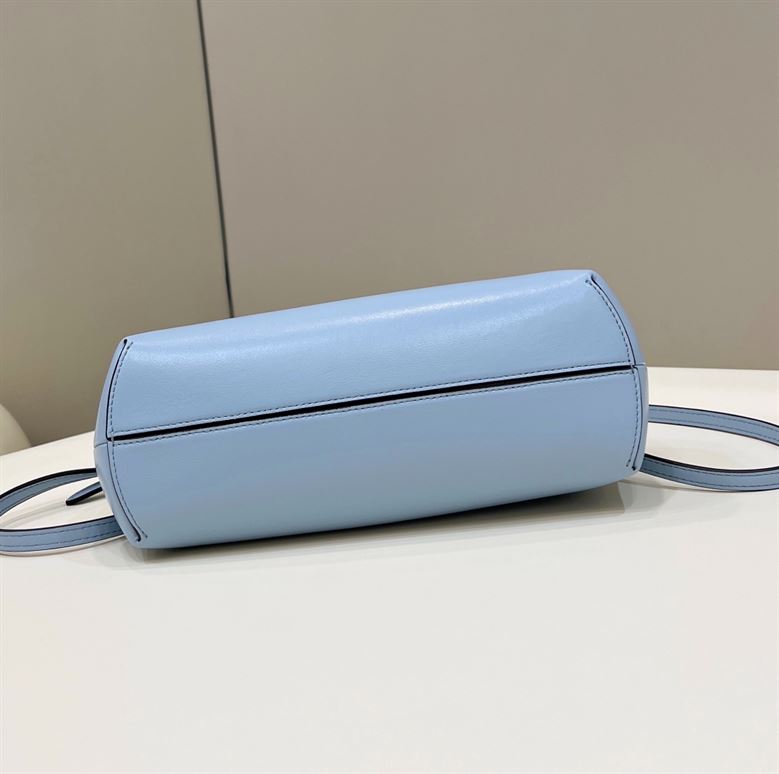 FENDI FIRST SMALL LIGHT BLUE LEATHER BAG
