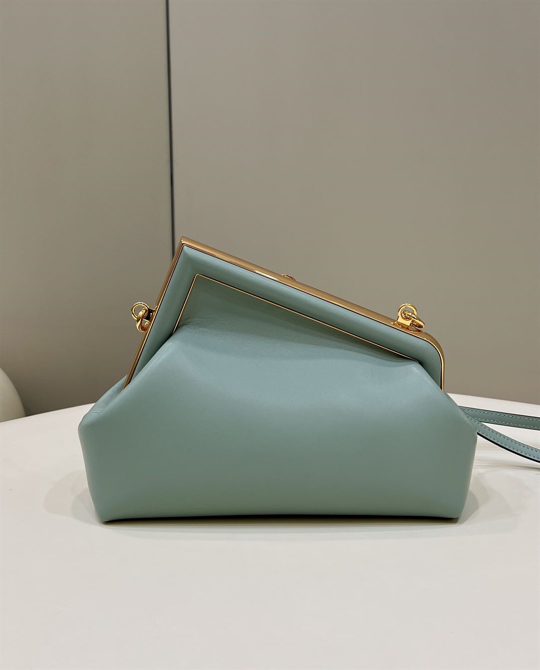 FENDI FIRST SMALL MINT GREEN LEATHER BAG