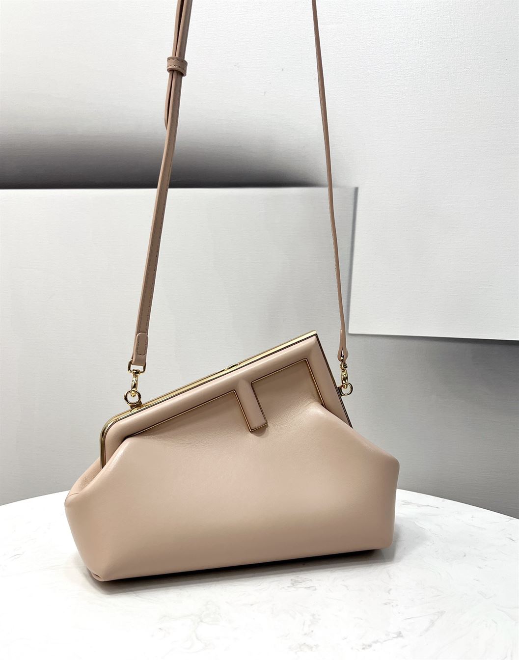 FENDI FIRST SMALL PINK LEATHER BAG
