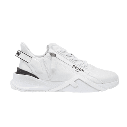 FENDI FLOW WHITE LEATHER LOW TOPS - FDS015