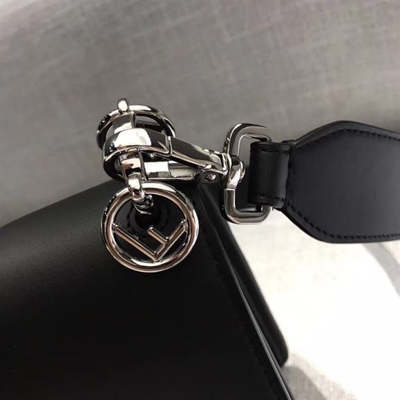 FENDI KAN I CALFSKIN LEATHER SHOULDER BAG