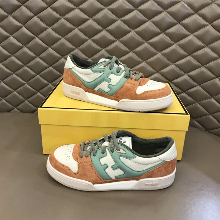 FENDI MATCH AMARANTH SUEDE LOW-TOPS SNEAKERES - FDS002