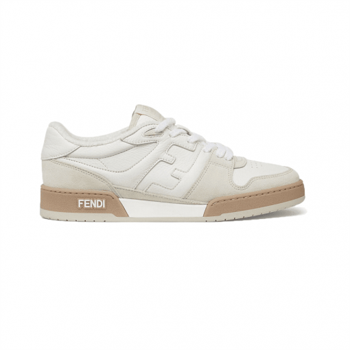 FENDI MATCH LOW-TOP SNEAKERS IN WHITE SUEDE - FDS004