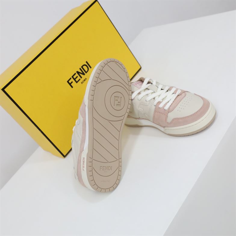 FENDI MATCH LOW TOPS IN PINK SUEDE - FDS014