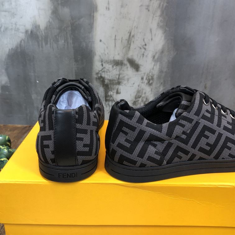 FENDI SNEAKERS GREY TECH FABRIC LOW TOP - FDS008