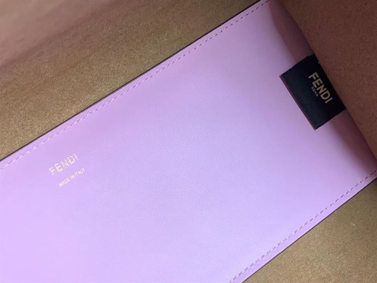 FENDI SUNSHINE MEDIUM LILAC LEATHER SHOPPER