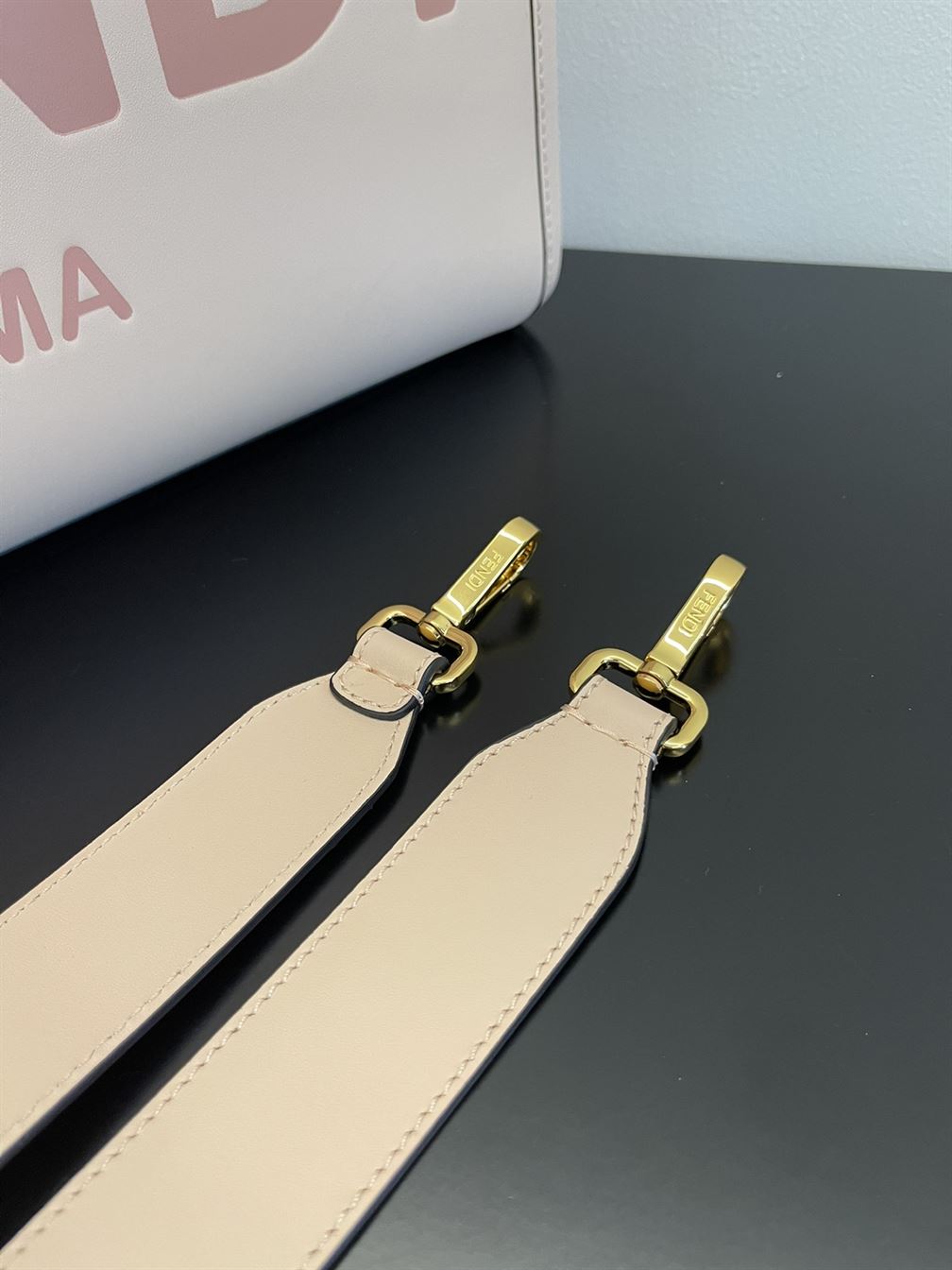 FENDI SUNSHINE MEDIUM PALE PINK LEATHER