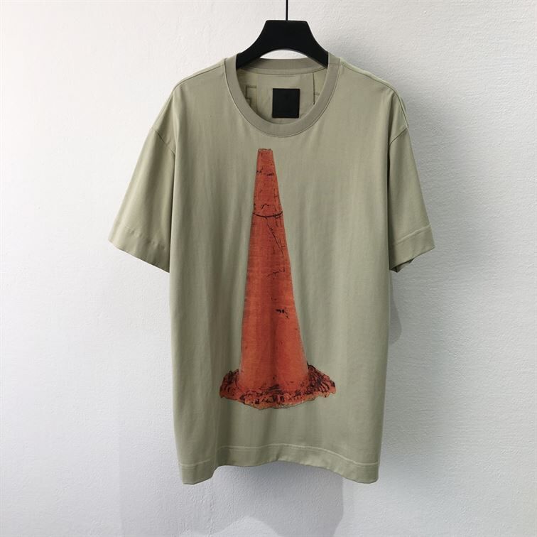 GIVENCHY SLIM FIT T-SHIRT IN JERSEY WITH CERAMIC PRINT IN LIGHT GREEN - GTS004