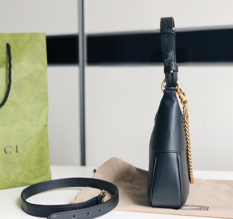 GUCCI APHRODITE SMALL SHOULDER BAG IN BLACK LEATHER