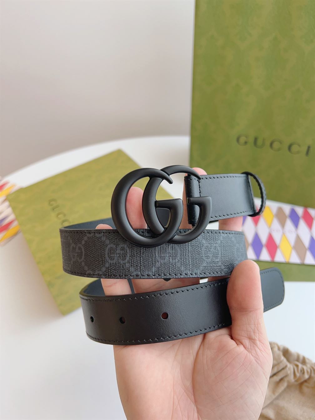 GUCCI BELT IN GG SUPREME FABRIC - GB029