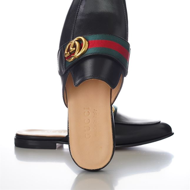 GUCCI BLACK PRINCETOWN SLIPPERS - GL033