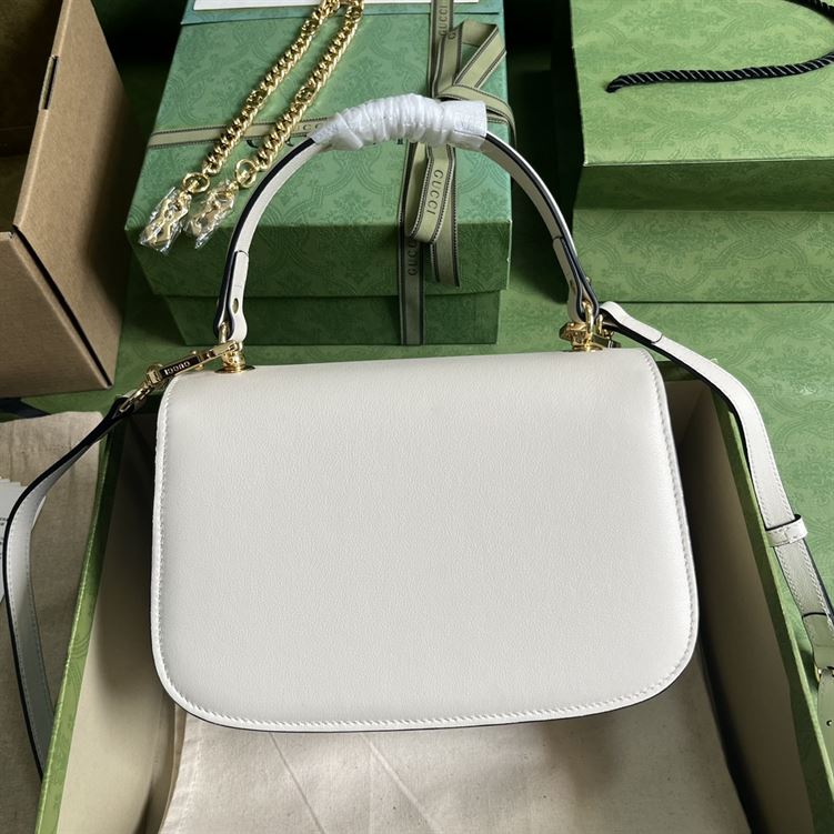 GUCCI BLONDIE TOP HANDLE WHITE BAG