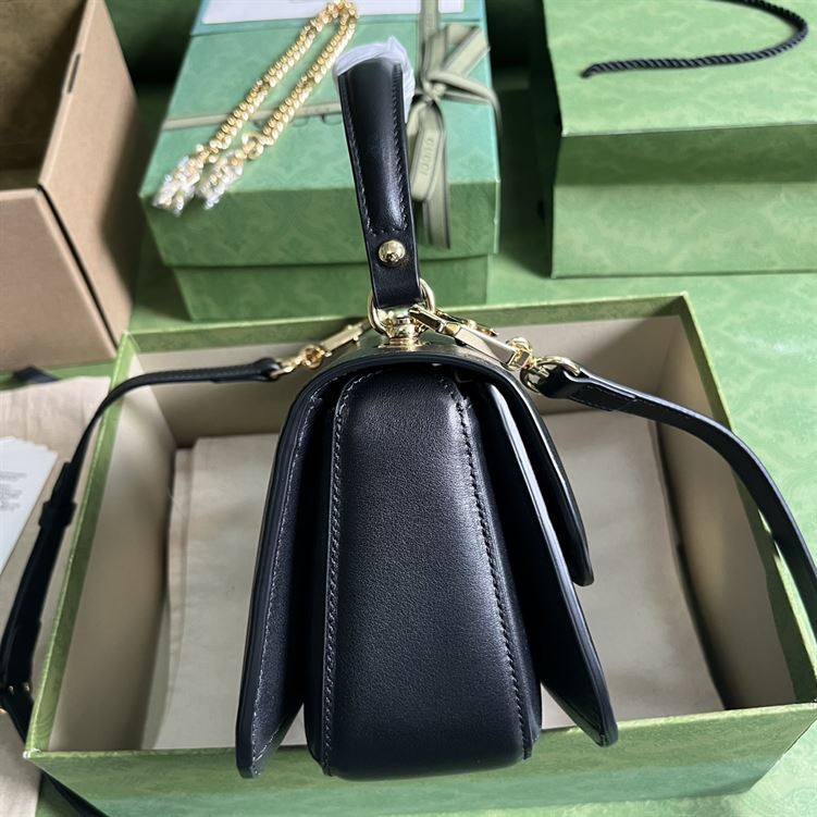 GUCCI BLONDIE TOP HANDLE BLACK BAG