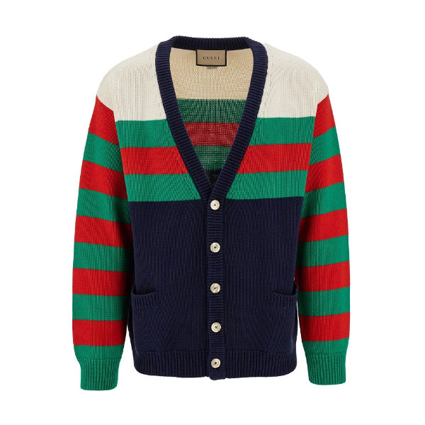 GUCCI COTTON AND WOOL BLEND CARDIGAN - GCK034