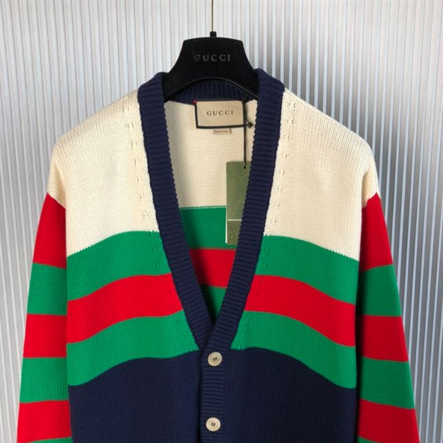 GUCCI COTTON AND WOOL BLEND CARDIGAN - GCK034