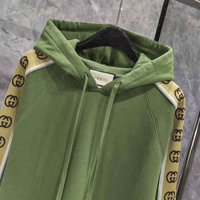 GUCCI COTTON JERSEY HOODED SWEATSHIRT - GCK017