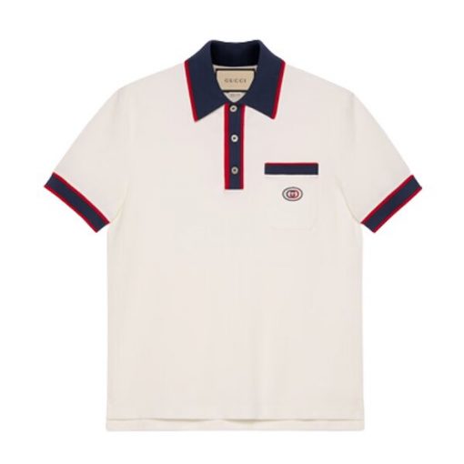 GUCCI COTTON PIQUET POLO WITH INTERLOCKING G - GGS031