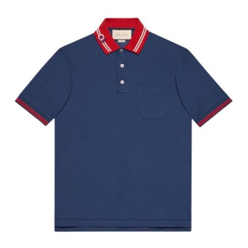 GUCCI COTTON PIQUET POLO WITH INTERLOCKING G - GGS036