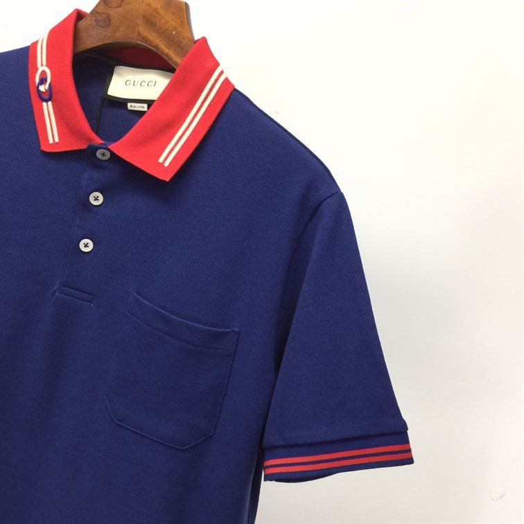 GUCCI COTTON PIQUET POLO WITH INTERLOCKING G - GGS036