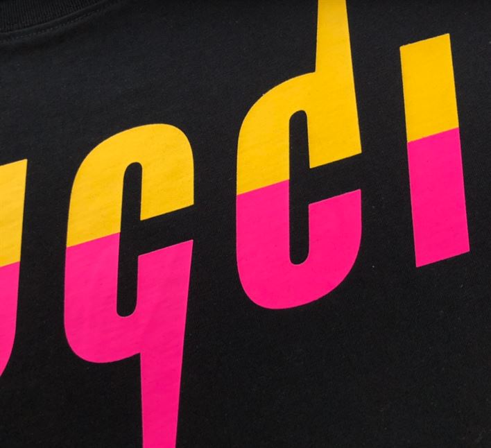 GUCCI COTTON T-SHIRT WITH GUCCI BLADE PRINT - GGS060