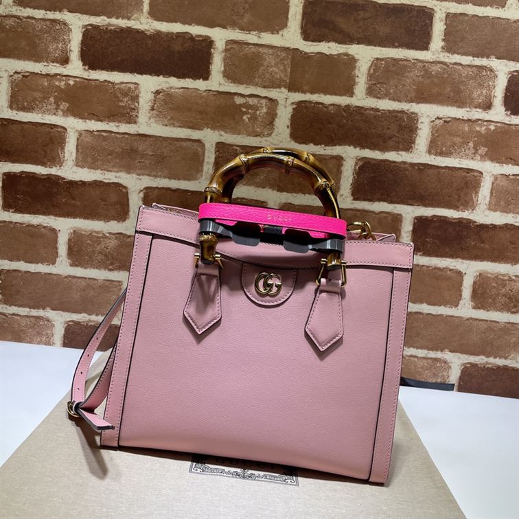 GUCCI DIANA SMALL NOTE BAG IN PINK LEATHER