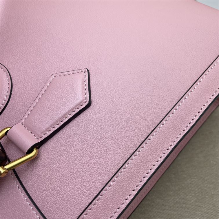 GUCCI DIANA SMALL NOTE BAG IN PINK LEATHER