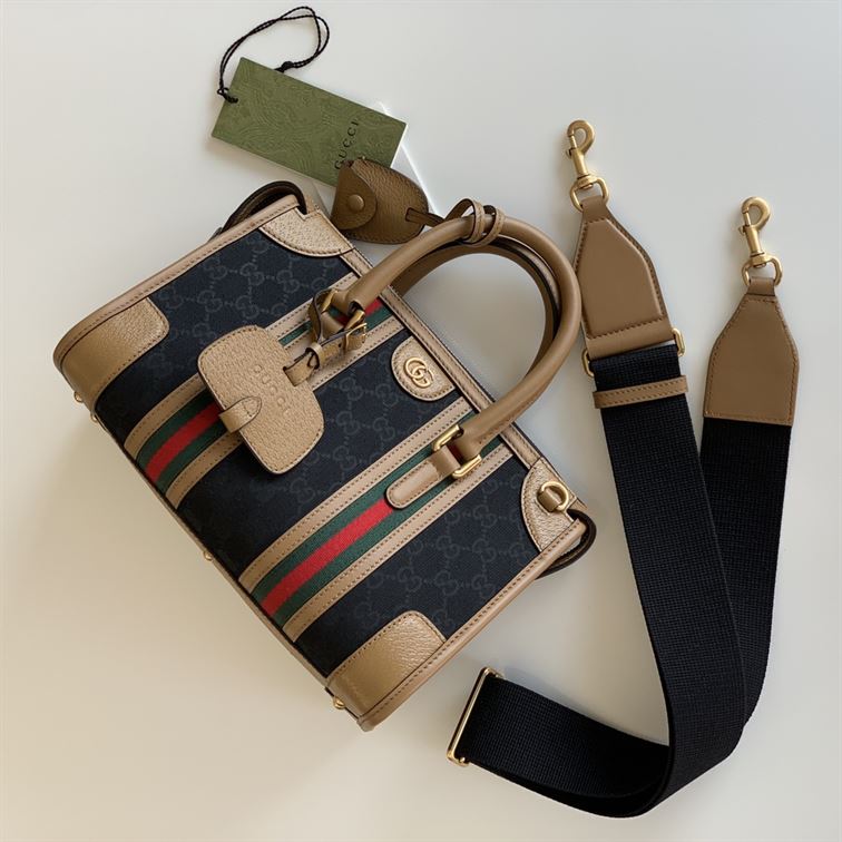 GUCCI DOUBLE G TOP HANDLE SMALL NOTE BAG
