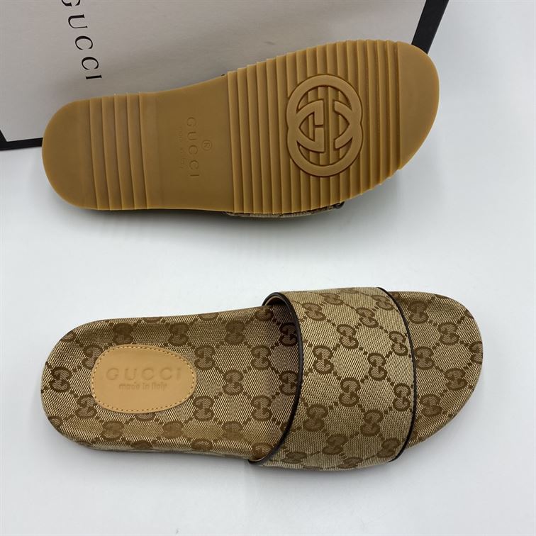 GUCCI GG CANVAS FLIP FLOP SANDAL - GSL001