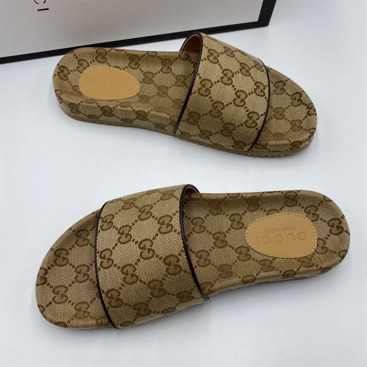 GUCCI GG CANVAS FLIP FLOP SANDAL - GSL001