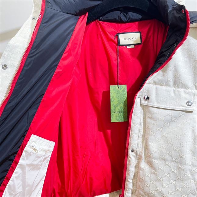 GUCCI GG COTTON CANVAS PUFFER JACKET - GCJ034